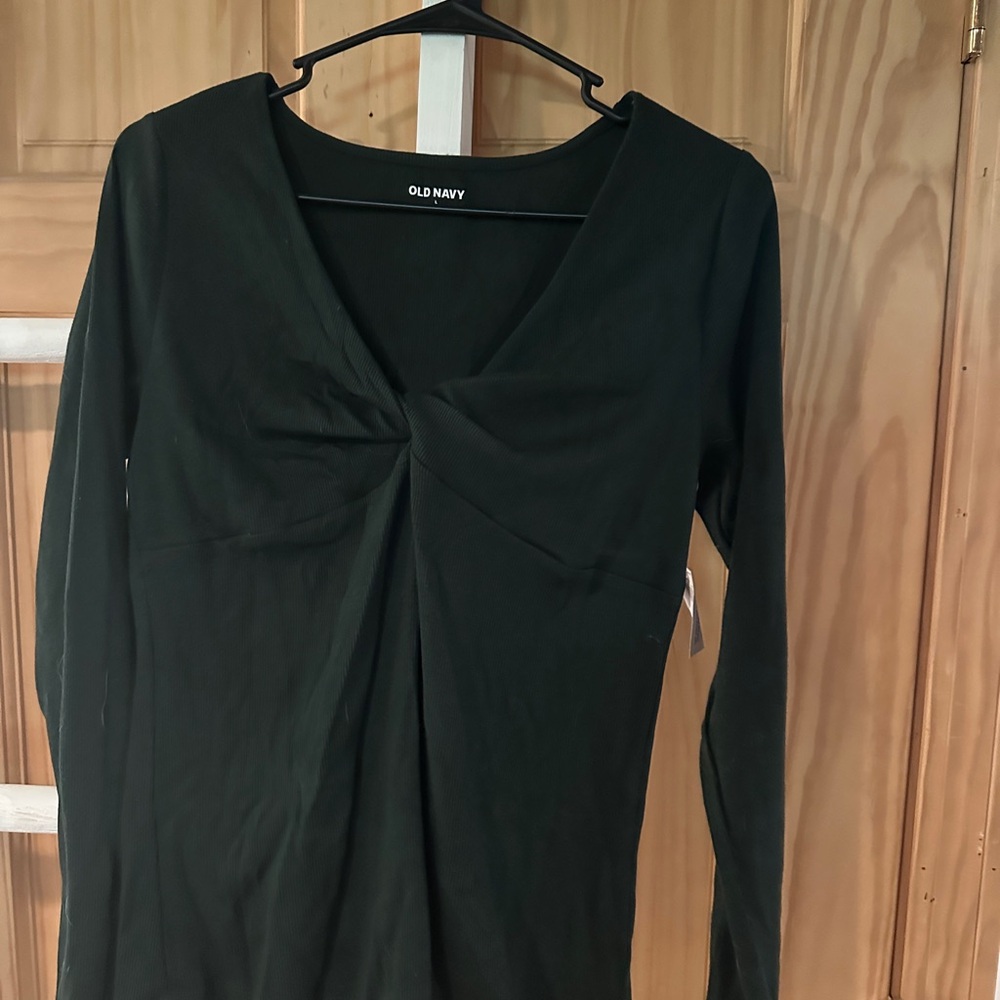 Old Navy Women's Dark Green Long Sleeve Top